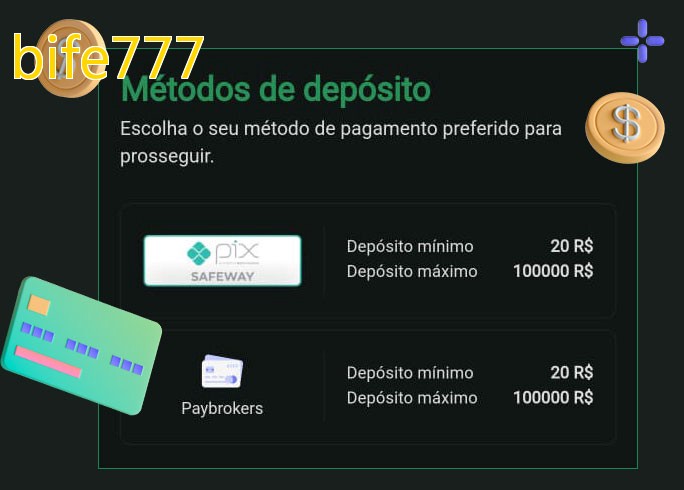 O cassino bife777bet oferece uma grande variedade de métodos de pagamento